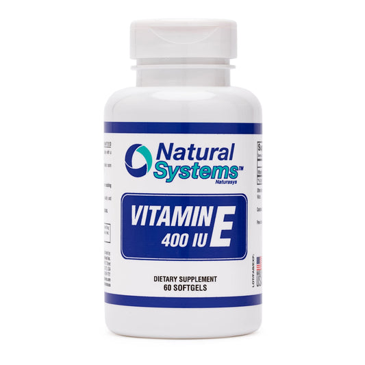 Vitamina E cápsulas blandas Natural Systems envase frontal