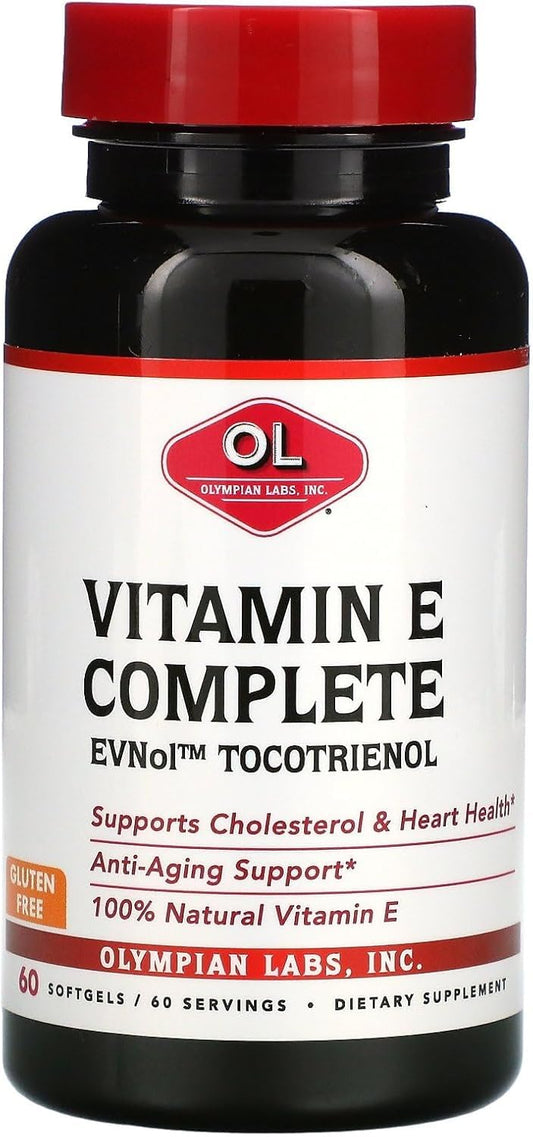 Botella de vitamina e completa Olympian Labs 200 UI 60 cápsulas