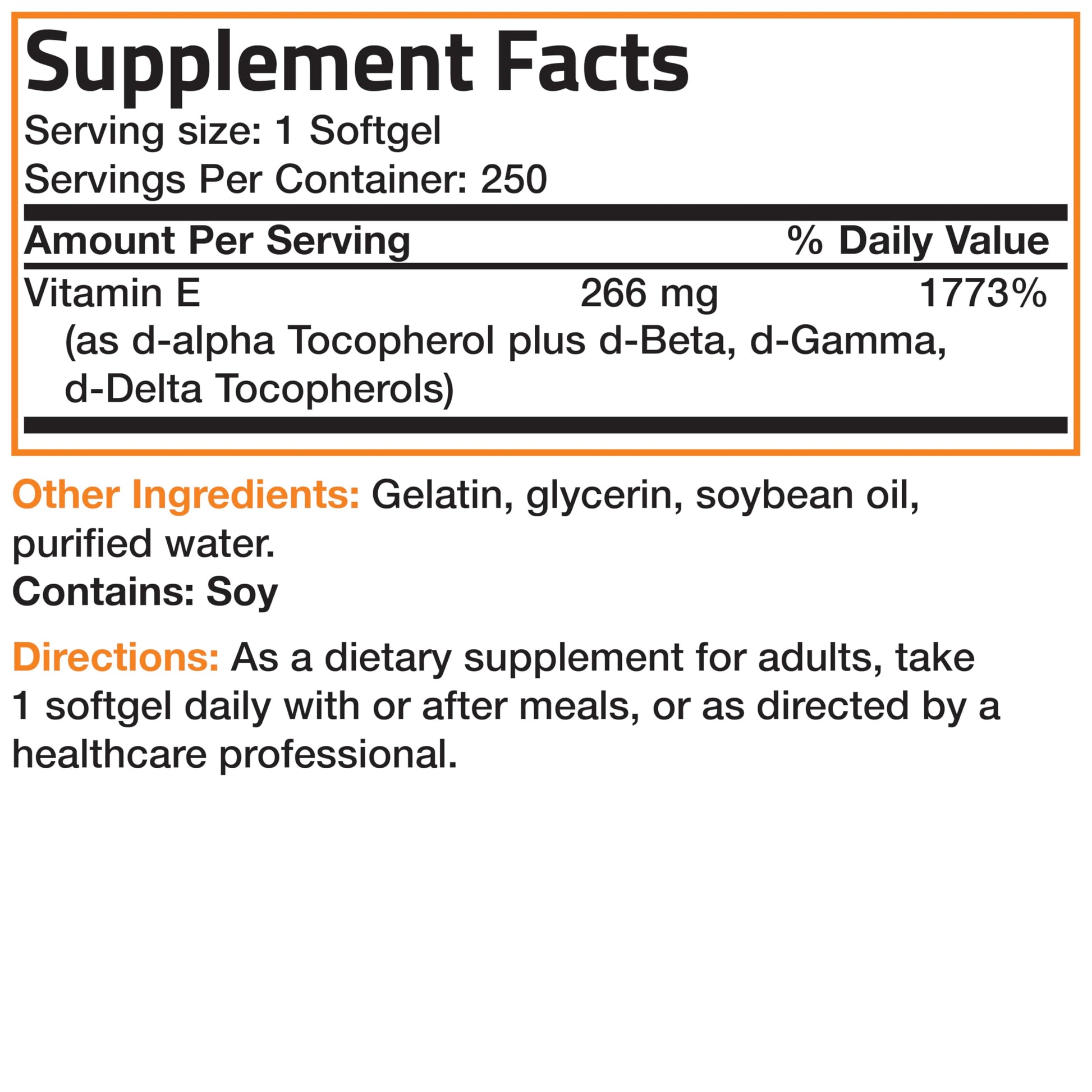 Vitamina e natural Bronson 400 ui cápsulas blandas antioxidantes