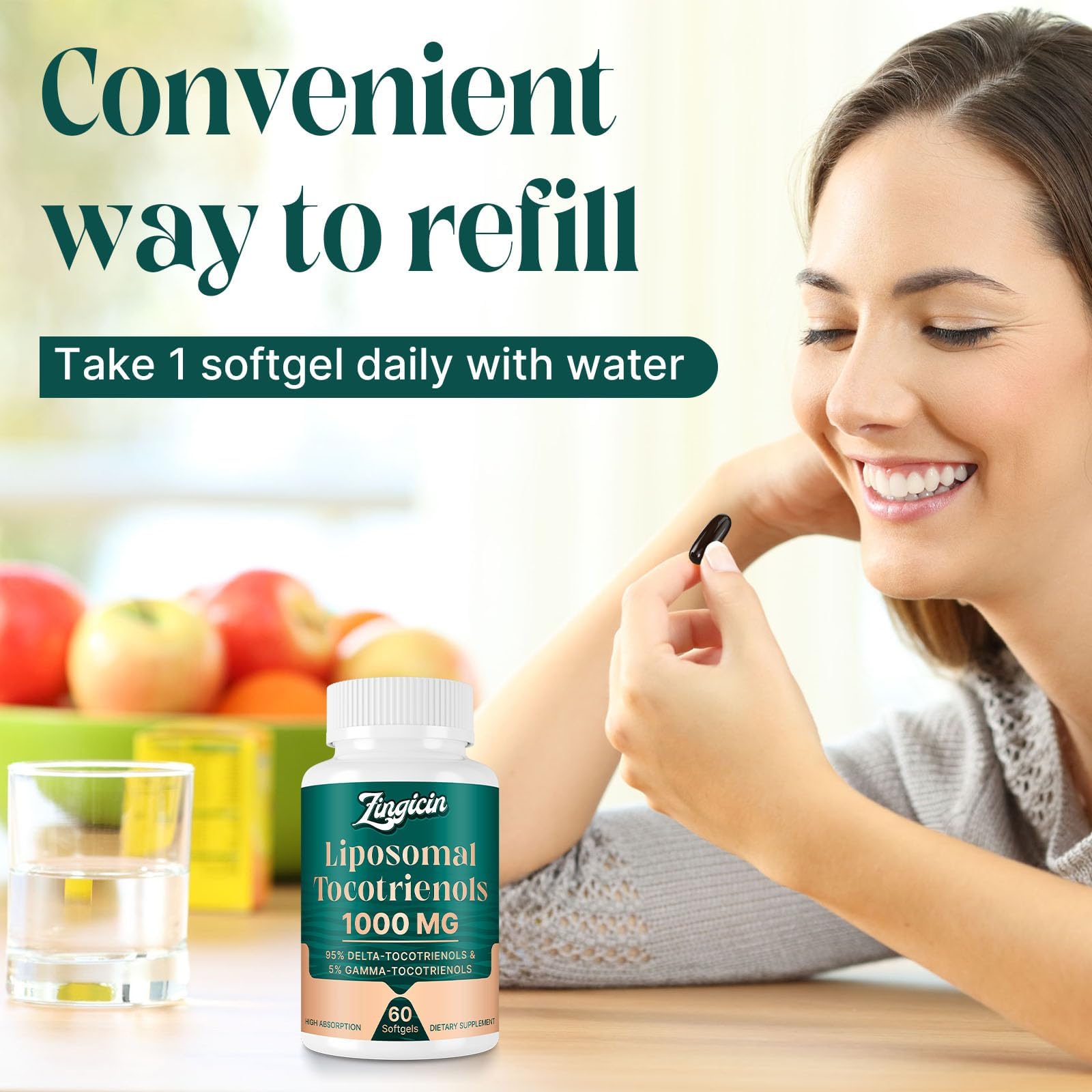 Vitamina e natural tocotrienoles Zingicin 1000mg