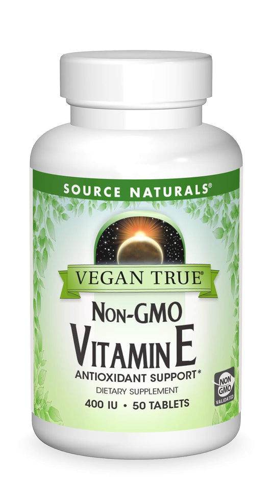Botella de Vitamina E vegana Source Naturals 268 mg 50 tabletas