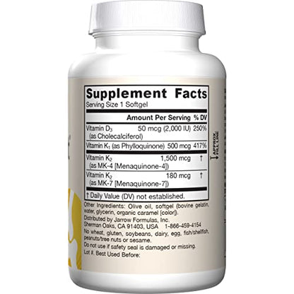 Vitamina k2 mk7 jarrow formulas suplemento sin gluten
