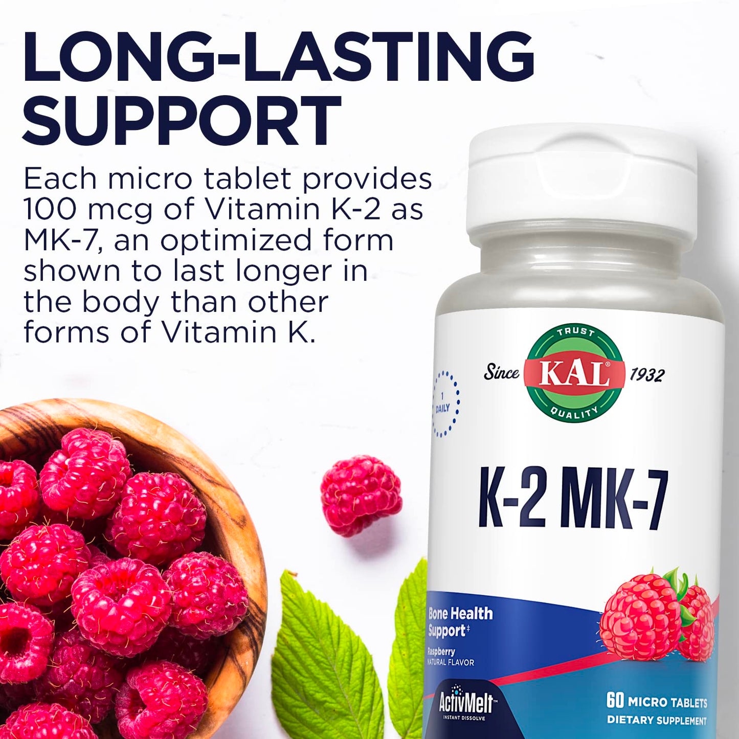 Soporte duradero con vitamina K2 MK-7