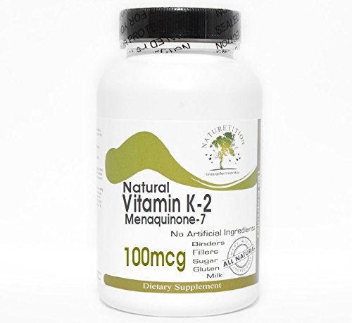 Vitamina K-2 natural 100mcg 200 cápsulas Naturetition Supplements