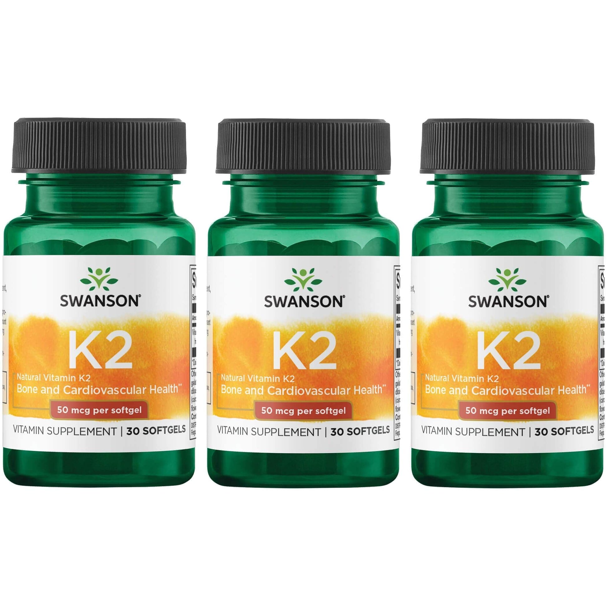Vitamina K2 natural Swanson paquete tres