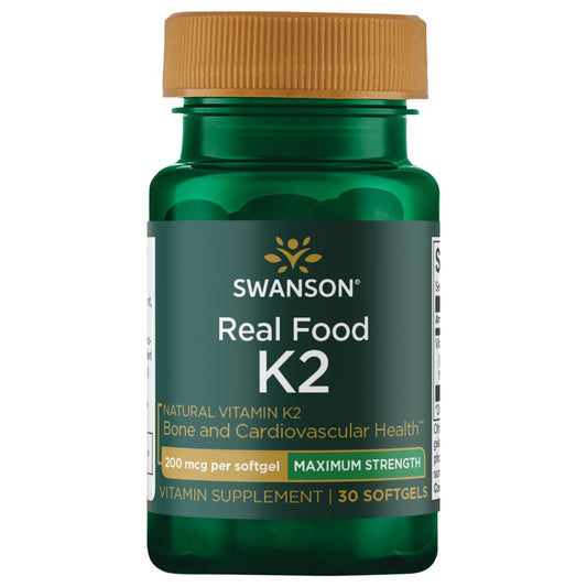 Botella de vitamina K2 Swanson 200 mcg - suplemento para salud ósea