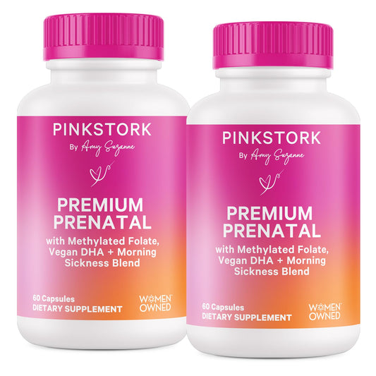 Vitamina prenatal Pink Stork Premium frasco principal