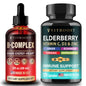 Frasco de vitamina vegana B12 con complejo B y magnesio