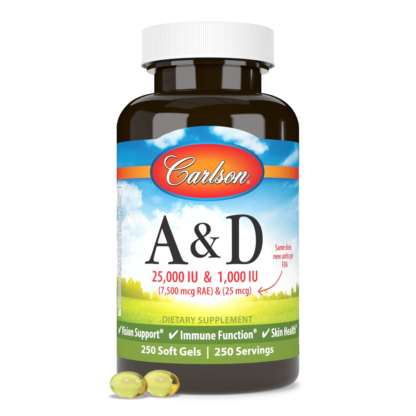 Vitaminas A y D Carlson probadas en laboratorio FDA