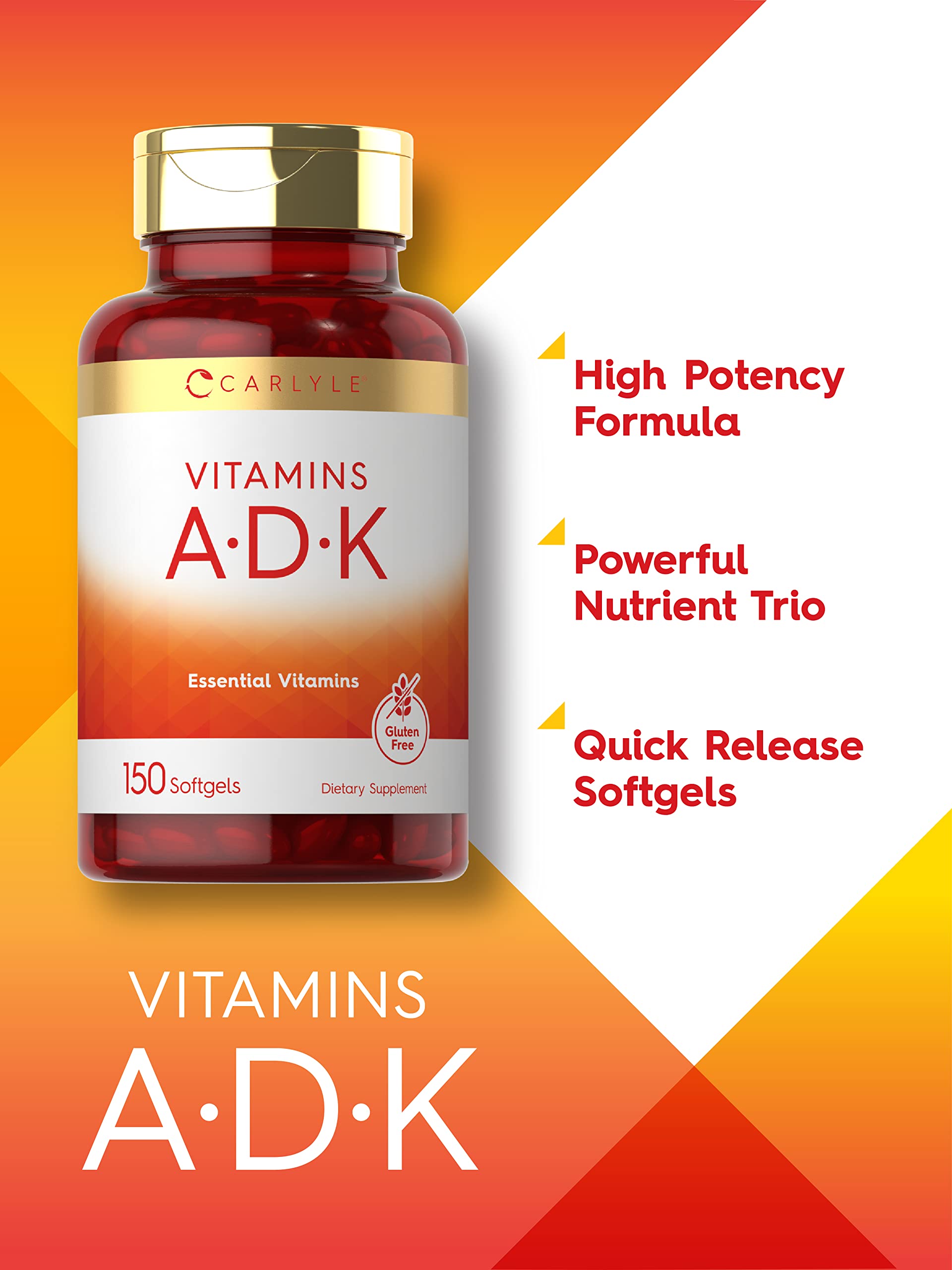 Carlyle vitaminas ADK con destacados de fórmula de alta potencia