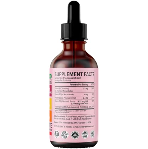Vitaminas B complejas líquidos para energía, corazón y cerebro