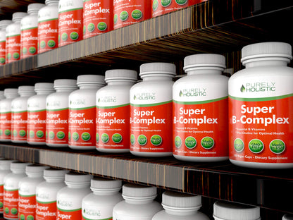 Vitaminas B suplementarias Purely Holistic 6 meses energía y salud