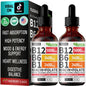 Gotas líquidas de vitamina B12 y B6 sabor frambuesa