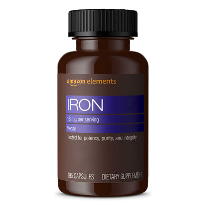 Vitaminas B12 y hierro Amazon Elements para energía y salud