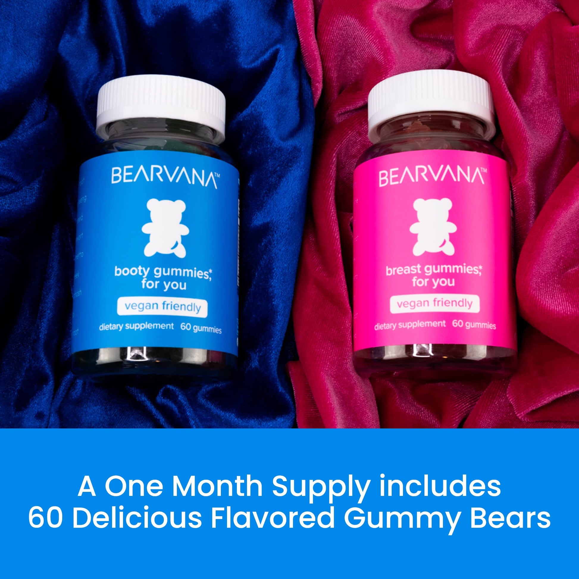 Vitaminas Bearvana en forma de gomitas para busto y glúteos