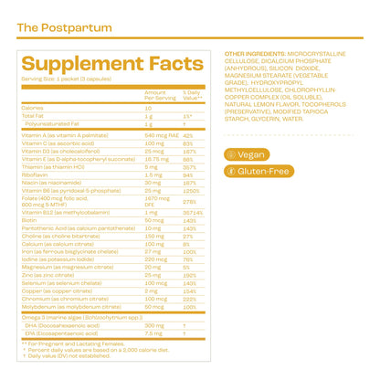 Vitaminas biodisponibles The Postpartum para mujeres posparto