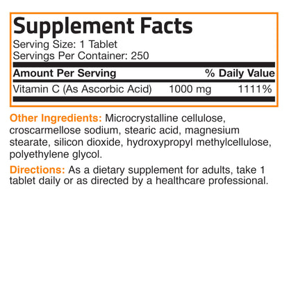 Vitaminas Bronson ácido ascórbico 1000mg tabletas