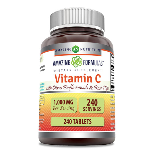 Vitaminas C Amazing Formulas con rosa mosqueta 240 tabletas