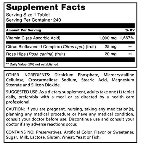 Frasco lateral vitaminas c Amazing Formulas, suplemento saludable