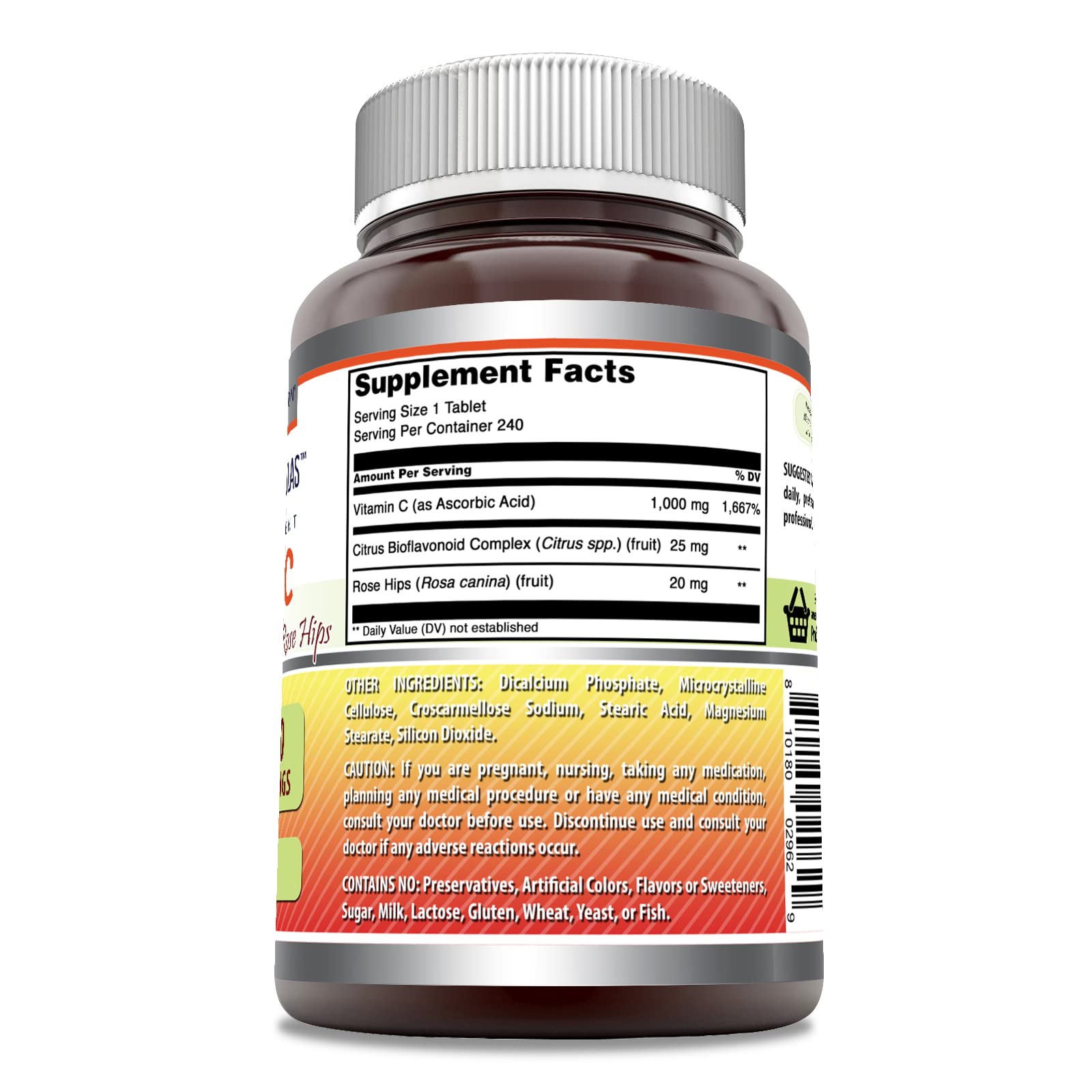 Tabletas de vitamina c Amazing Formulas detalle