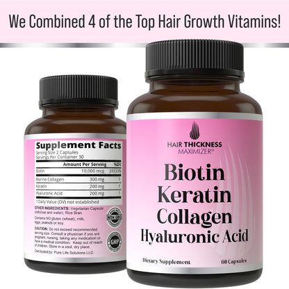 Vitaminas cabello crecimiento y grosor fácil de tomar cápsulas