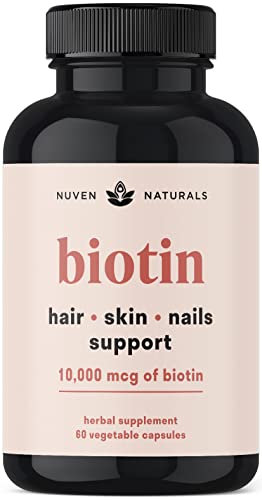 Vitaminas para cabello Nuven Naturals 60 cápsulas envase frontal