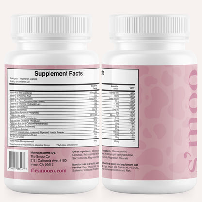 Vitaminas con calcio y magnesio para embarazo saludable