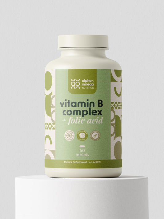 Vitaminas Complejo B Alpha & Omega Nutrition frasco 60 tabletas