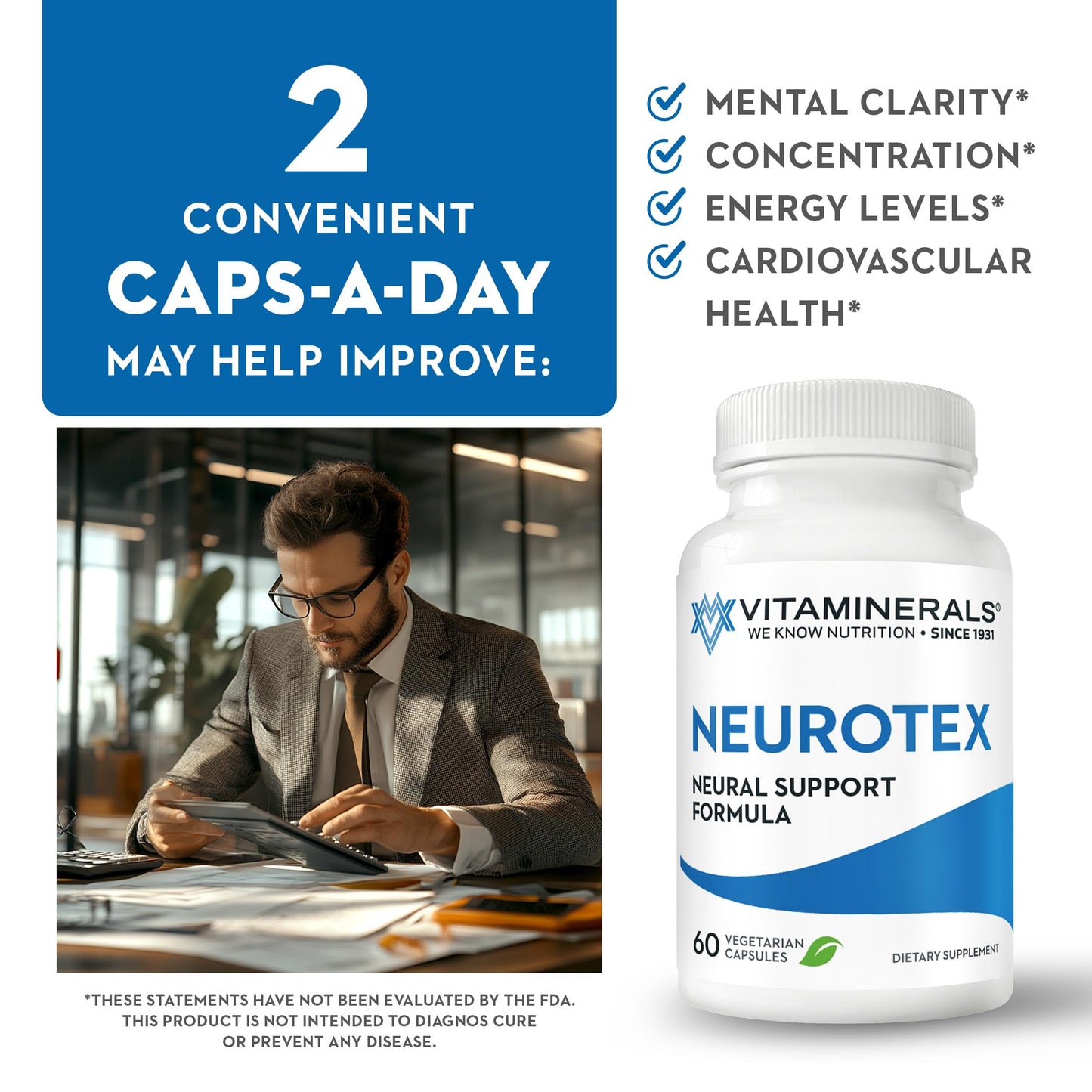 Vitaminas del complejo B Neurotex para estado de ánimo y energía