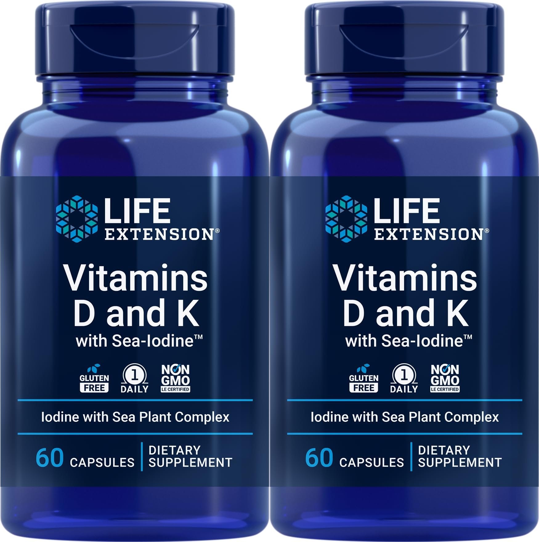 Vitaminas D y K con Sea-Iodine 60 Cápsulas frasco