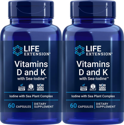 Vitaminas D y K con Sea-Iodine 60 Cápsulas frasco