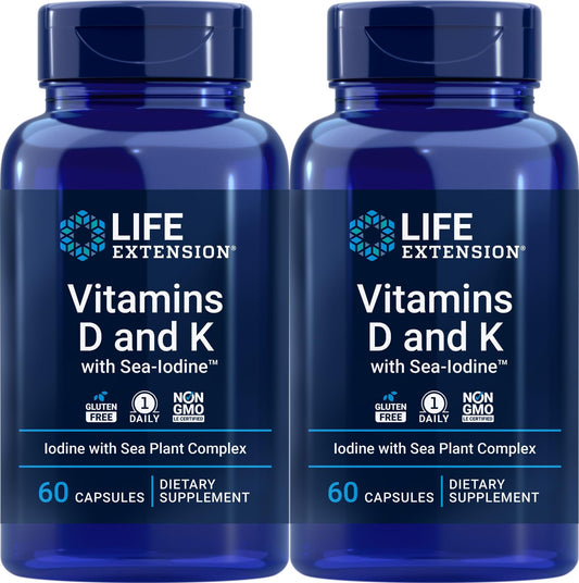 Vitaminas D y K con Sea-Iodine 60 Cápsulas frasco