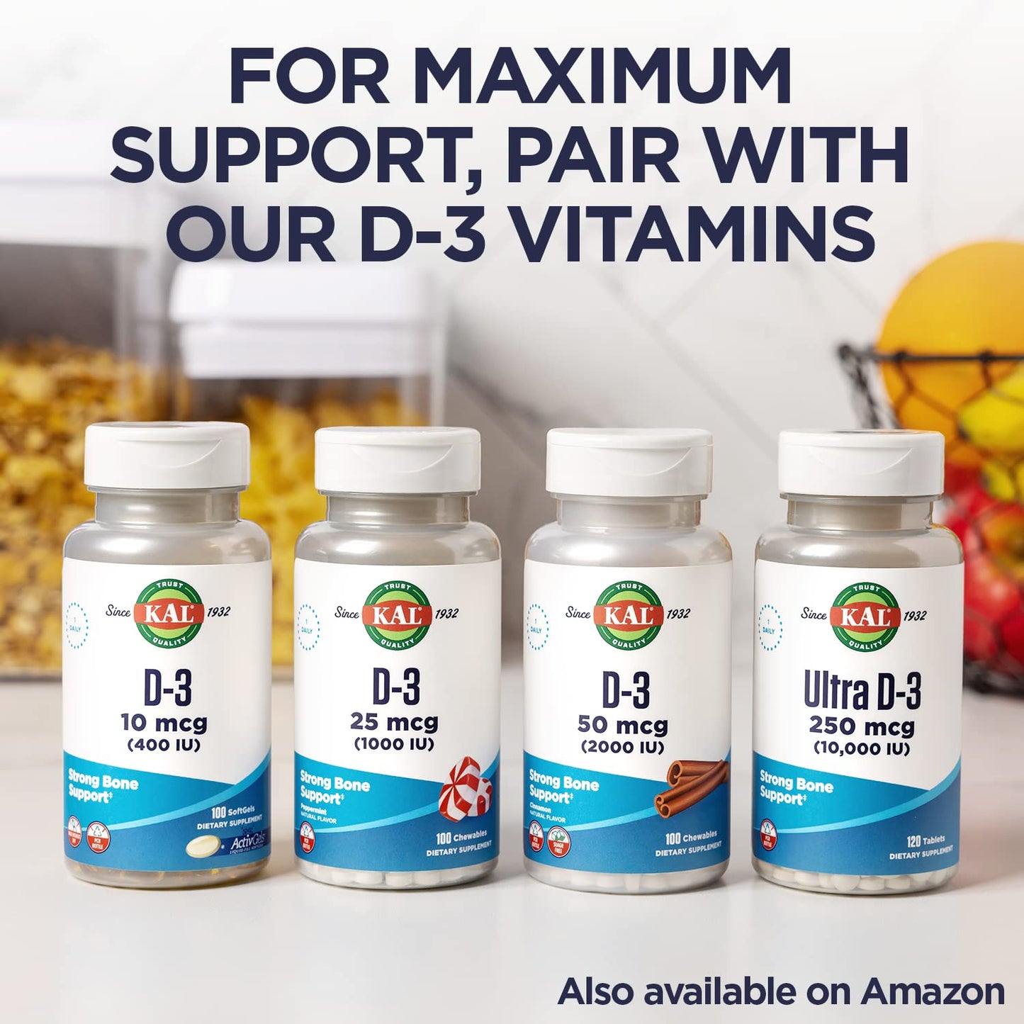 Vitaminas D y K para soporte máximo