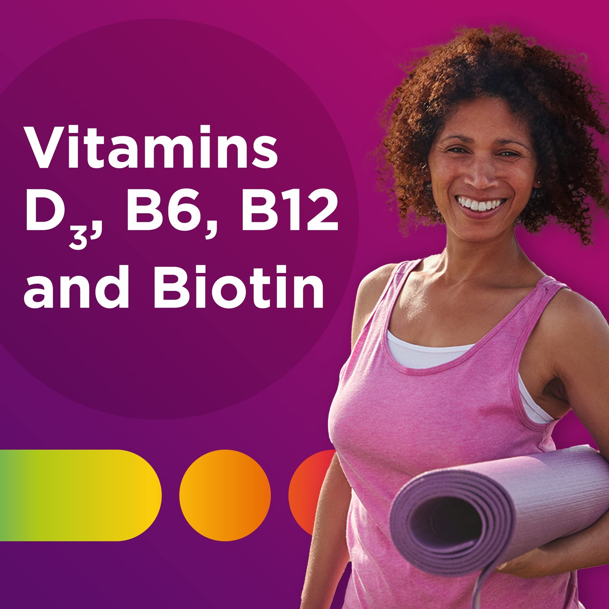 Vitaminas D3, B6, B12 y Biotina en Centrum MultiGummies
