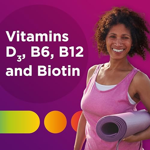 Vitaminas D3,B6 y B12 en gomitas para mujeres