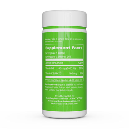 Vitaminas D3 K2 liposomal para salud y vitalidad
