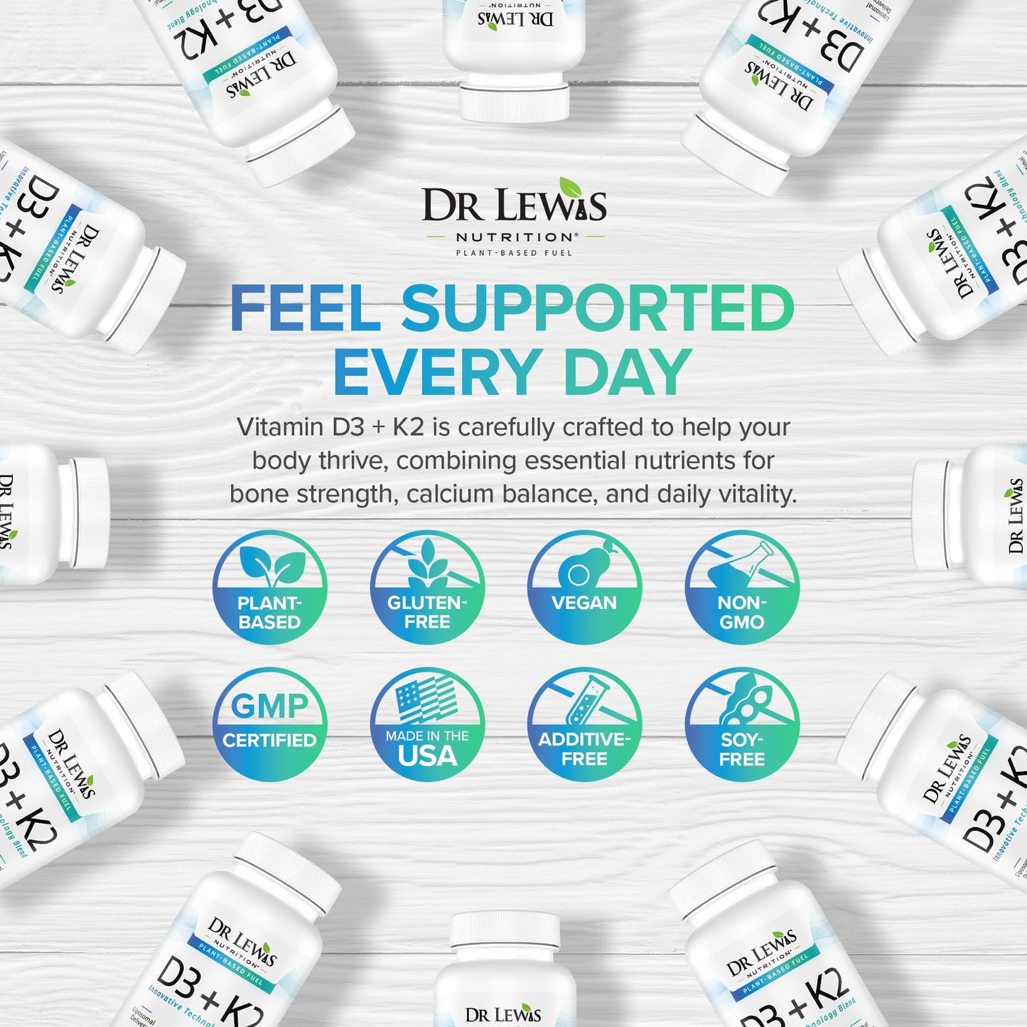 Vitaminas d3 k2 liposomal sin gluten Dr Lewis calidad premium