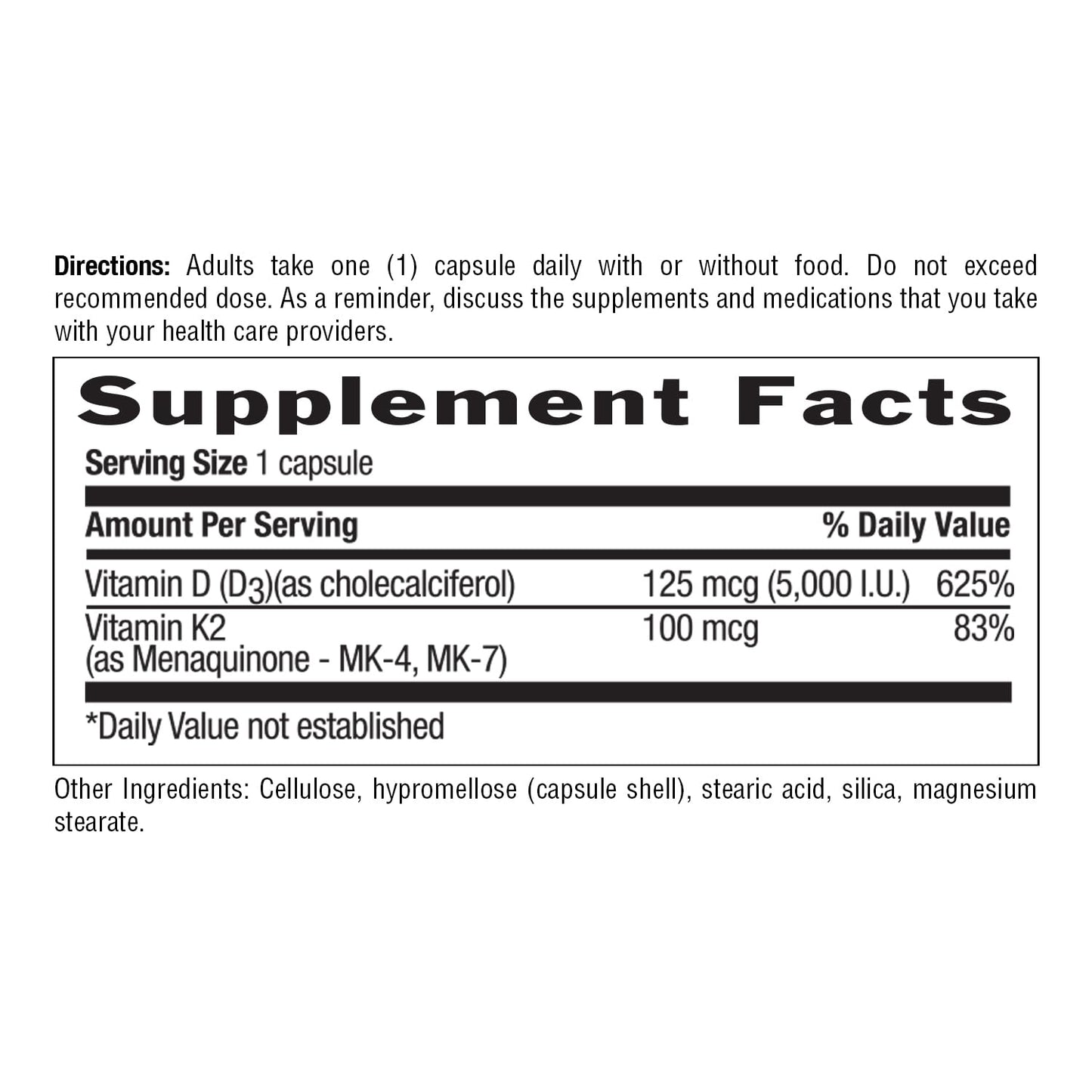 Vitaminas d3 k2 veganas Country Life para salud cardiovascular