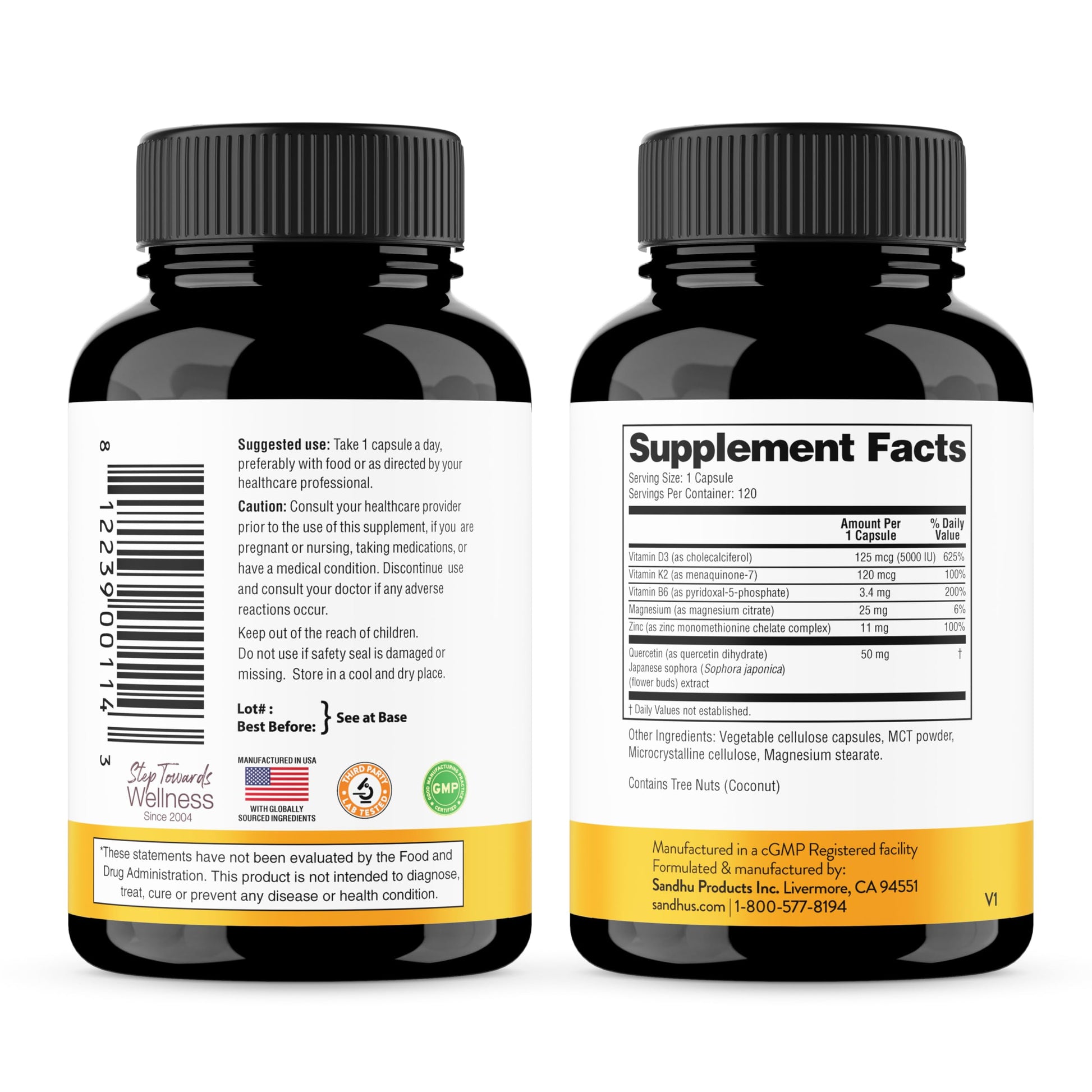 Vitaminas d3 k2 zinc magnesio absorción superior sistema inmune