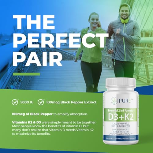 Vitamins D3 K2 PURE, fórmula con pimienta negra