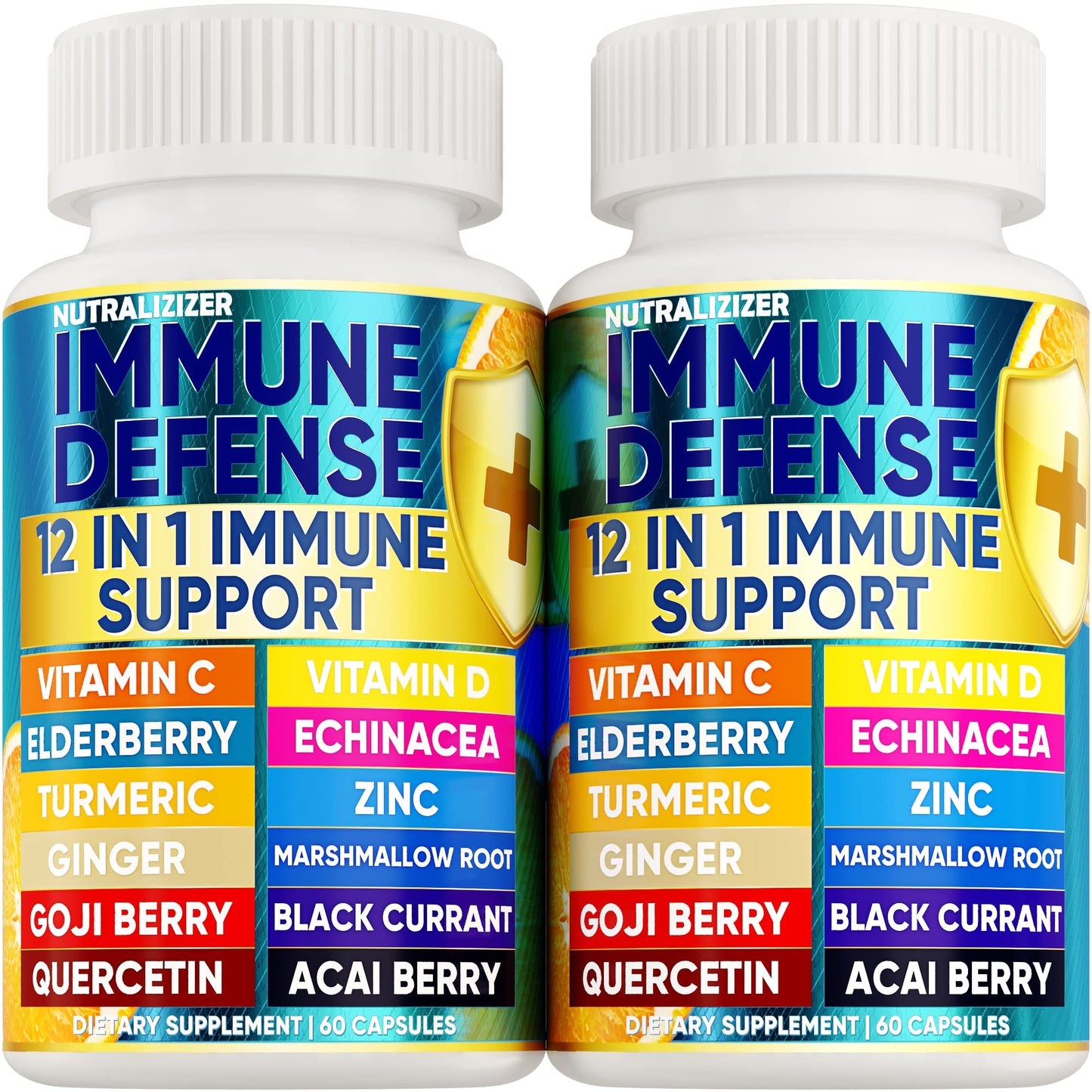 Vitaminas defensa inmunológica 12 en 1 Nutralilizer frasco 120 capsulas
