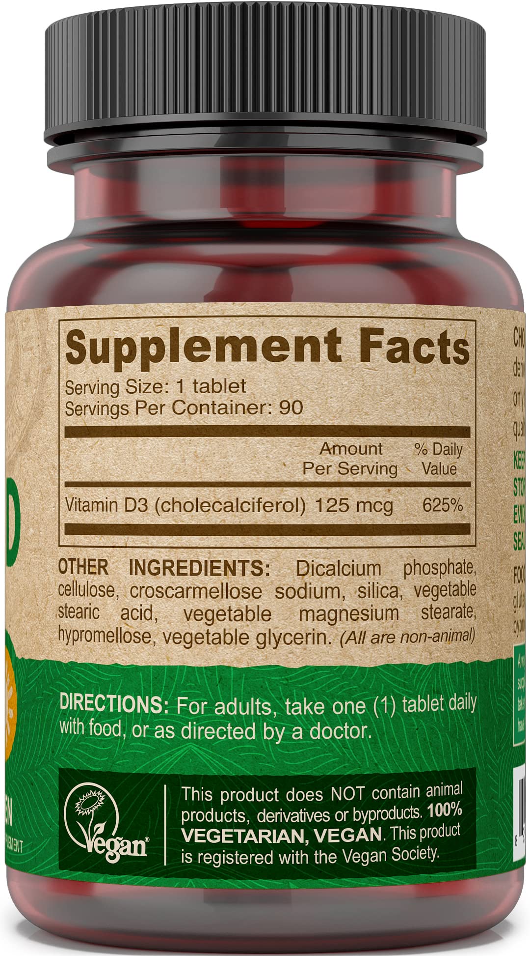 Vitaminas DEVA vitamina d3 5000 iu certificado vegano