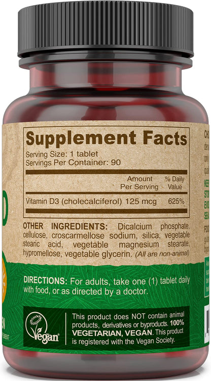 Vitaminas DEVA vitamina d3 5000 iu certificado vegano
