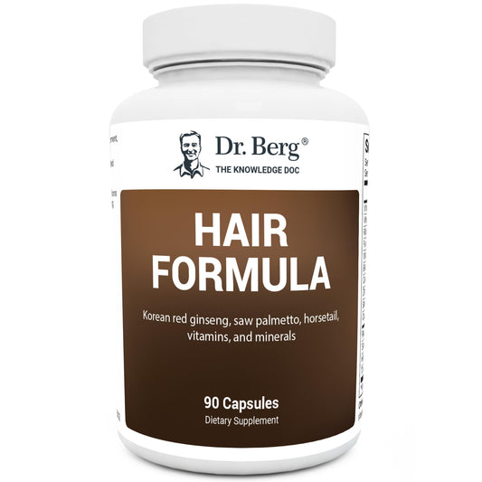Botella de vitaminas Dr. Berg para cabello y piel