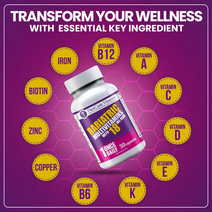 Vitaminas esenciales multivitamínico bariátrico