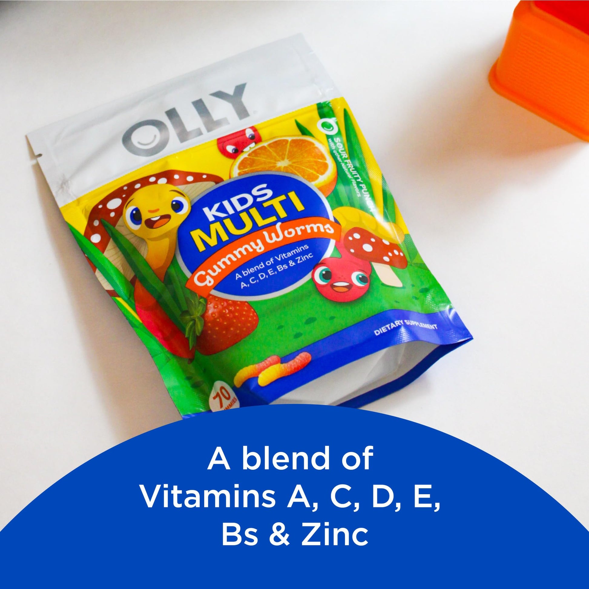 Variedad de vitaminas en gomitas OLLY prenatal.