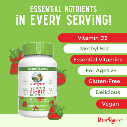 Vitaminas gummies sabor fresa MaryRuth Organics sin OGM y veganas