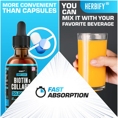 Vitaminas Herbify para fortalecer huesos y cabello