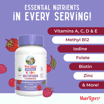 Vitaminas infantiles en gomitas MaryRuth Organics