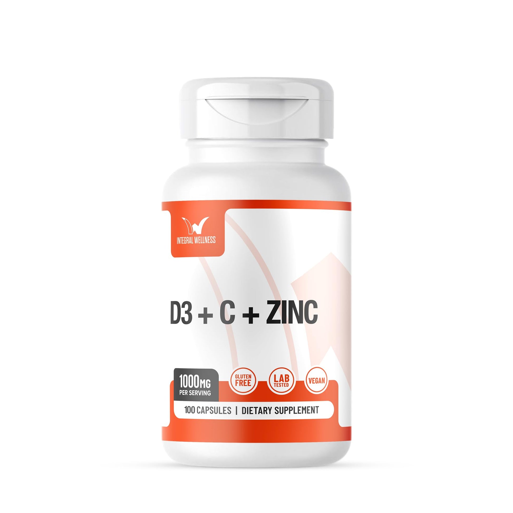 vitaminas integral wellness d3 c k2 y zinc 100 cápsulas